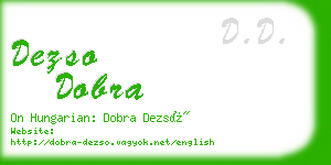 dezso dobra business card